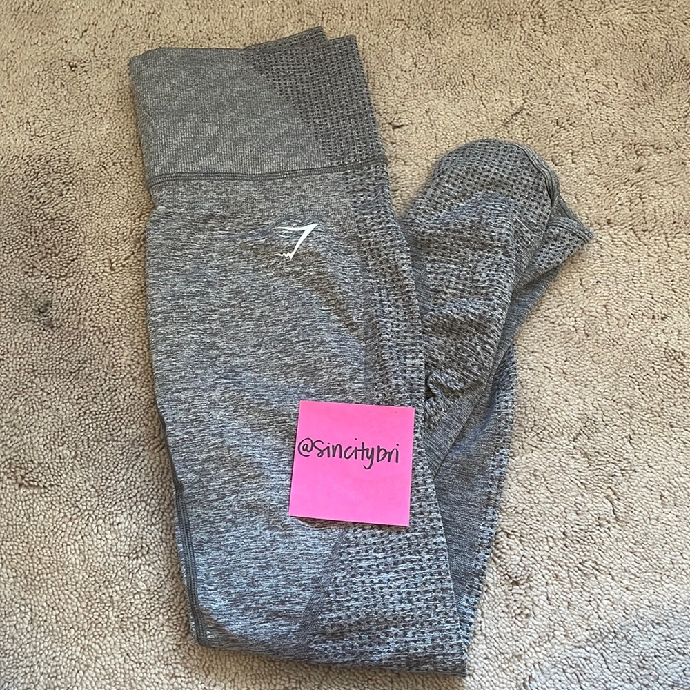 Smokey Grey Marl Vital Rise Seamless Gymshark Leggings